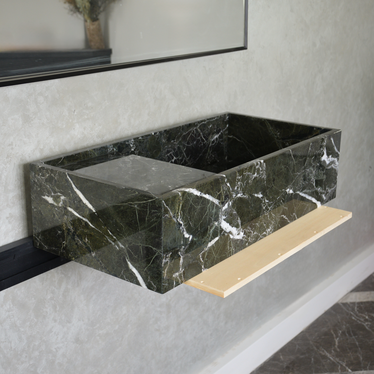 Teos Green Marble Handcrafted Luxury Vanity Bathroom Sink with Spa Inspired Design, photo 3 of 9