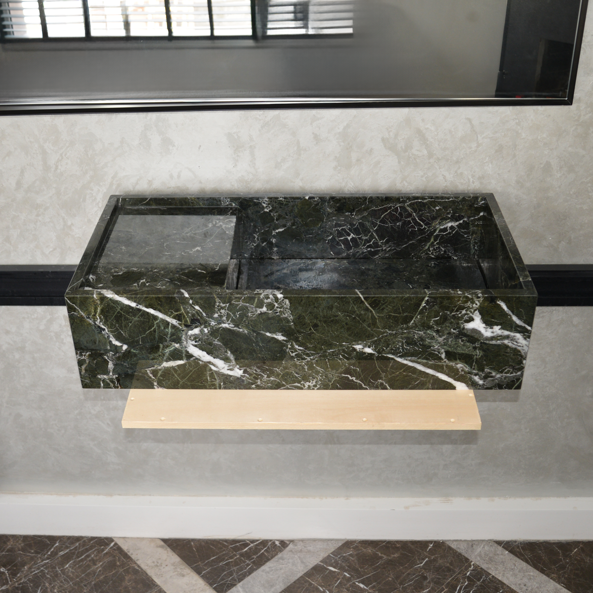 Teos Green Marble Handcrafted Luxury Vanity Bathroom Sink with Spa Inspired Design, photo 5 of 9