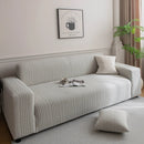 Plush Fleece Sofa Slipcover with 3D Wheat Pattern, Cozy High-Stretch Couch Cover by Slipcover KAS™