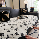 Floral Chenille Couch Cover, Non-Slip Sofa Slipcover Protector for Furniture