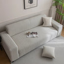 Plush Fleece Sofa Slipcover with 3D Wheat Pattern, Cozy High-Stretch Couch Cover by Slipcover KAS™