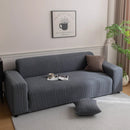 Plush Fleece Sofa Slipcover with 3D Wheat Pattern, Cozy High-Stretch Couch Cover by Slipcover KAS™