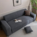 Plush Fleece Sofa Slipcover with 3D Wheat Pattern, Cozy High-Stretch Couch Cover by Slipcover KAS™
