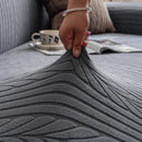 Plush Fleece Sofa Slipcover with 3D Wheat Pattern, Cozy High-Stretch Couch Cover by Slipcover KAS™