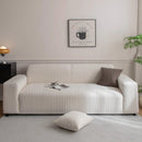 Plush Fleece Sofa Slipcover with 3D Wheat Pattern, Cozy High-Stretch Couch Cover by Slipcover KAS™