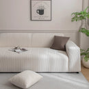 Plush Fleece Sofa Slipcover with 3D Wheat Pattern, Cozy High-Stretch Couch Cover by Slipcover KAS™