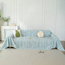 Summer Cooling Ice Silk Sofa Cover, Textured Stripe Soft Breathable Couch Throw Cover by Slipcover KAS™
