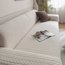 Plush Fleece Sofa Slipcover with 3D Wheat Pattern, Cozy High-Stretch Couch Cover by Slipcover KAS™