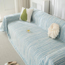 Summer Cooling Ice Silk Sofa Cover, Textured Stripe Soft Breathable Couch Throw Cover by Slipcover KAS™