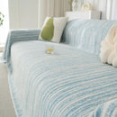 Summer Cooling Ice Silk Sofa Cover, Textured Stripe Soft Breathable Couch Throw Cover by Slipcover KAS™