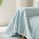 Summer Cooling Ice Silk Sofa Cover, Textured Stripe Soft Breathable Couch Throw Cover by Slipcover KAS™