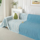 Summer Cooling Ice Silk Sofa Cover, Textured Stripe Soft Breathable Couch Throw Cover by Slipcover KAS™