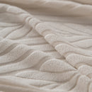 Plush Fleece Sofa Slipcover with 3D Wheat Pattern, Cozy High-Stretch Couch Cover by Slipcover KAS™