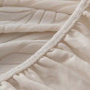 Plush Fleece Sofa Slipcover with 3D Wheat Pattern, Cozy High-Stretch Couch Cover by Slipcover KAS™