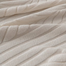 Plush Fleece Sofa Slipcover with 3D Wheat Pattern, Cozy High-Stretch Couch Cover by Slipcover KAS™