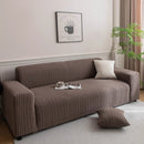Plush Fleece Sofa Slipcover with 3D Wheat Pattern, Cozy High-Stretch Couch Cover by Slipcover KAS™