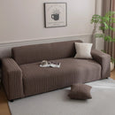 Plush Fleece Sofa Slipcover with 3D Wheat Pattern, Cozy High-Stretch Couch Cover by Slipcover KAS™