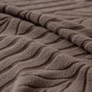 Plush Fleece Sofa Slipcover with 3D Wheat Pattern, Cozy High-Stretch Couch Cover by Slipcover KAS™