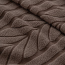 Plush Fleece Sofa Slipcover with 3D Wheat Pattern, Cozy High-Stretch Couch Cover by Slipcover KAS™