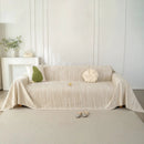 Summer Cooling Ice Silk Sofa Cover, Textured Stripe Soft Breathable Couch Throw Cover by Slipcover KAS™