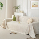 Summer Cooling Ice Silk Sofa Cover, Textured Stripe Soft Breathable Couch Throw Cover by Slipcover KAS™