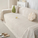 Summer Cooling Ice Silk Sofa Cover, Textured Stripe Soft Breathable Couch Throw Cover by Slipcover KAS™