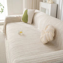 Summer Cooling Ice Silk Sofa Cover, Textured Stripe Soft Breathable Couch Throw Cover by Slipcover KAS™