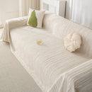 Summer Cooling Ice Silk Sofa Cover, Textured Stripe Soft Breathable Couch Throw Cover by Slipcover KAS™