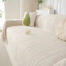 Summer Cooling Ice Silk Sofa Cover, Textured Stripe Soft Breathable Couch Throw Cover by Slipcover KAS™