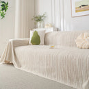 Summer Cooling Ice Silk Sofa Cover, Textured Stripe Soft Breathable Couch Throw Cover by Slipcover KAS™