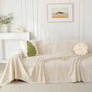 Summer Cooling Ice Silk Sofa Cover, Textured Stripe Soft Breathable Couch Throw Cover by Slipcover KAS™