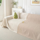 Summer Cooling Ice Silk Sofa Cover, Textured Stripe Soft Breathable Couch Throw Cover by Slipcover KAS™