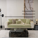 Winter Thickened Sherpa Fleece Houndstooth Sofa Cushion, Non-slip Sofa Cover with Plush by Slipcover KAS™
