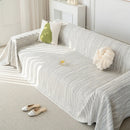 Summer Cooling Ice Silk Sofa Cover, Textured Stripe Soft Breathable Couch Throw Cover by Slipcover KAS™