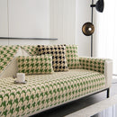 Winter Thickened Sherpa Fleece Houndstooth Sofa Cushion, Non-slip Sofa Cover with Plush by Slipcover KAS™