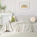 Summer Cooling Ice Silk Sofa Cover, Textured Stripe Soft Breathable Couch Throw Cover by Slipcover KAS™