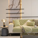 Winter Thickened Sherpa Fleece Houndstooth Sofa Cushion, Non-slip Sofa Cover with Plush by Slipcover KAS™