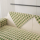 Winter Thickened Sherpa Fleece Houndstooth Sofa Cushion, Non-slip Sofa Cover with Plush by Slipcover KAS™