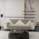 Winter Thickened Sherpa Fleece Houndstooth Sofa Cushion, Non-slip Sofa Cover with Plush by Slipcover KAS™