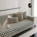 Winter Thickened Sherpa Fleece Houndstooth Sofa Cushion, Non-slip Sofa Cover with Plush by Slipcover KAS™