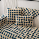 Winter Thickened Sherpa Fleece Houndstooth Sofa Cushion, Non-slip Sofa Cover with Plush by Slipcover KAS™