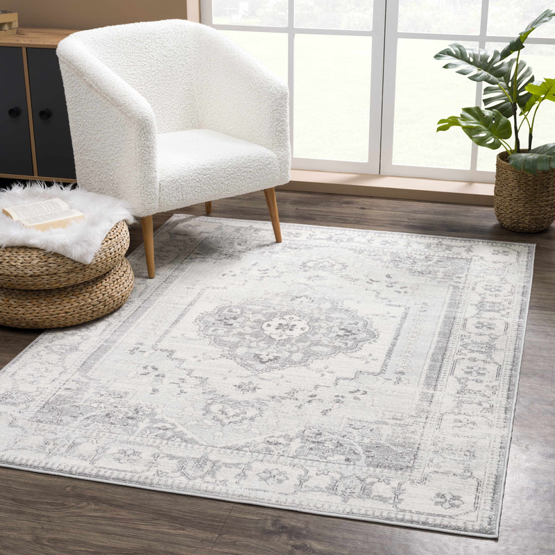 Hauteloom TGS2315 Ivory & Gray Medallion Rug