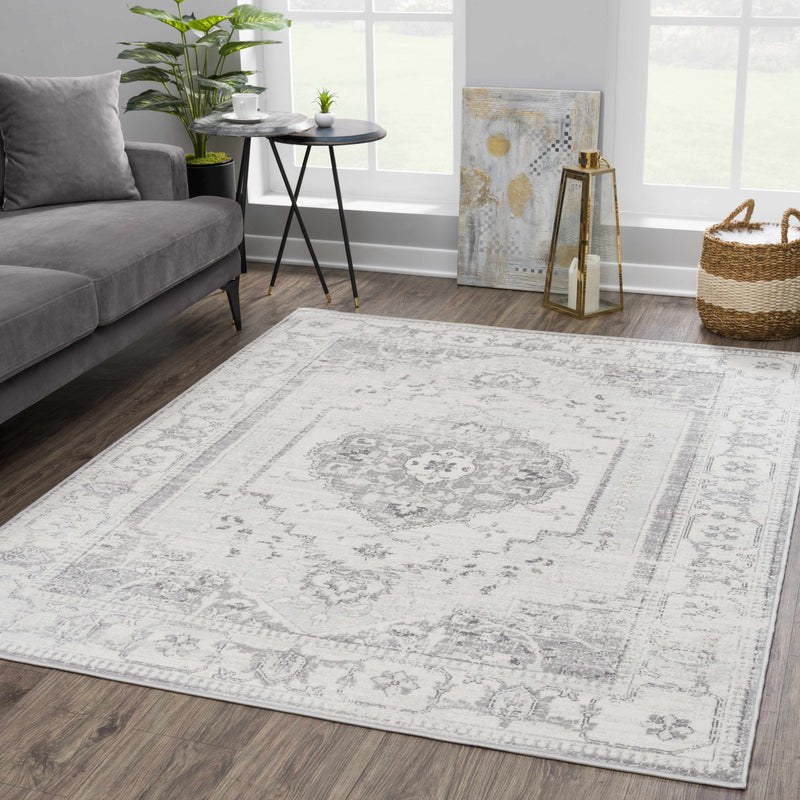 Hauteloom TGS2315 Ivory & Gray Medallion Rug