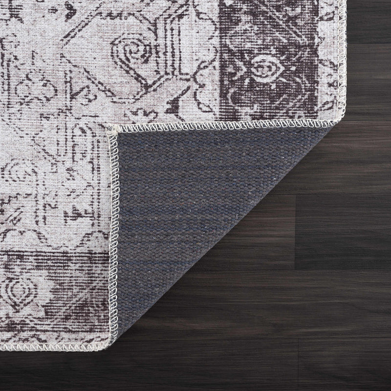 Rosman Gray Flat Pile Washable Rug - Limited Edition