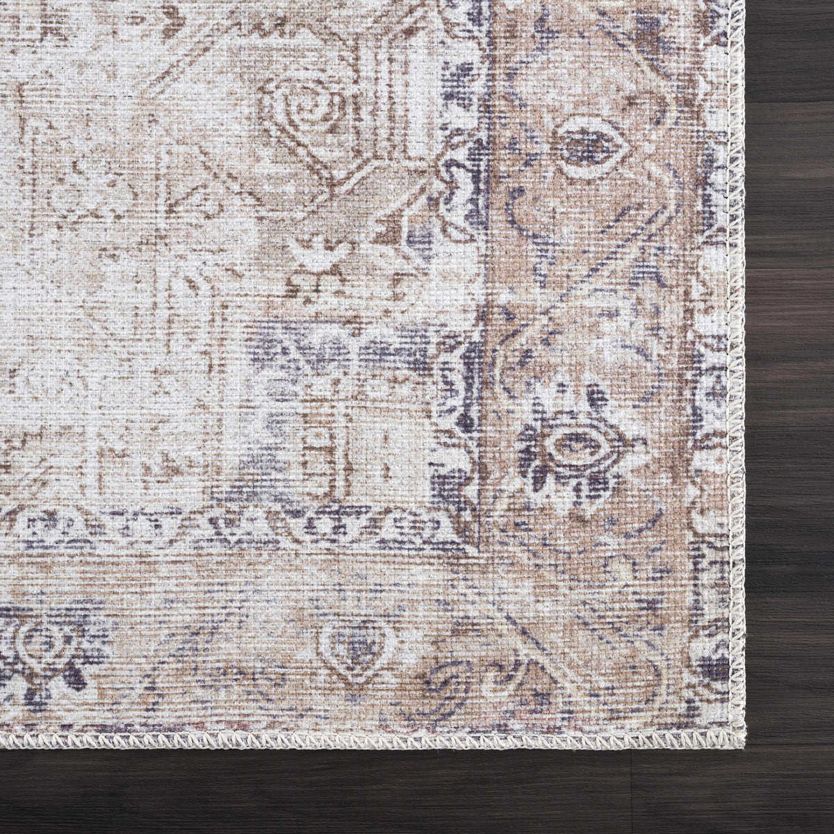Beige Rosman Washable Area Rug, photo 6 of 14