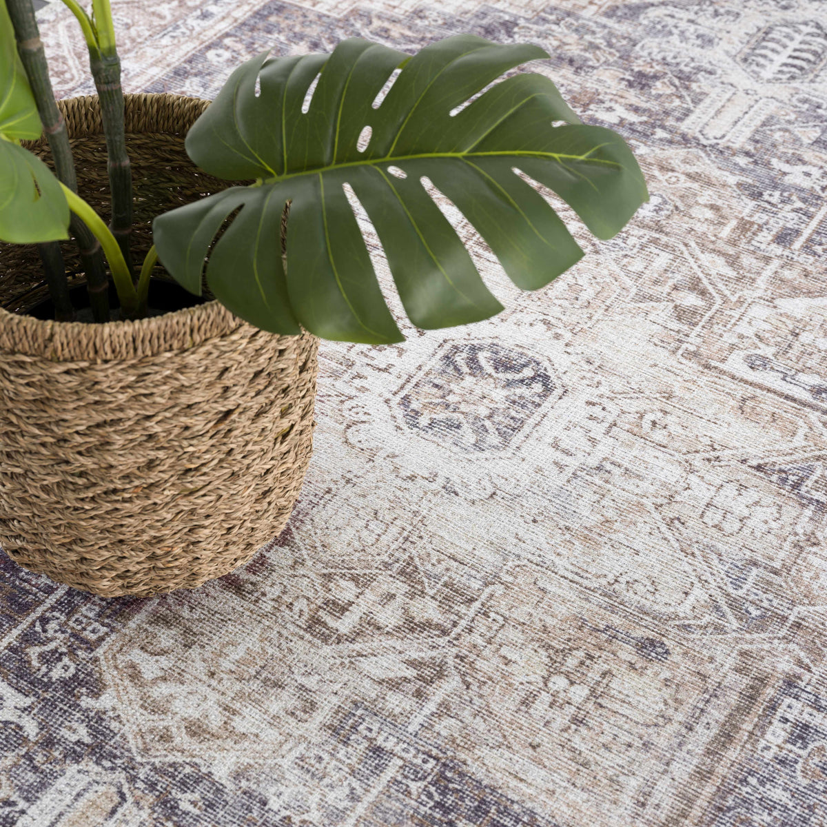 Beige Rosman Washable Area Rug, photo 7 of 14