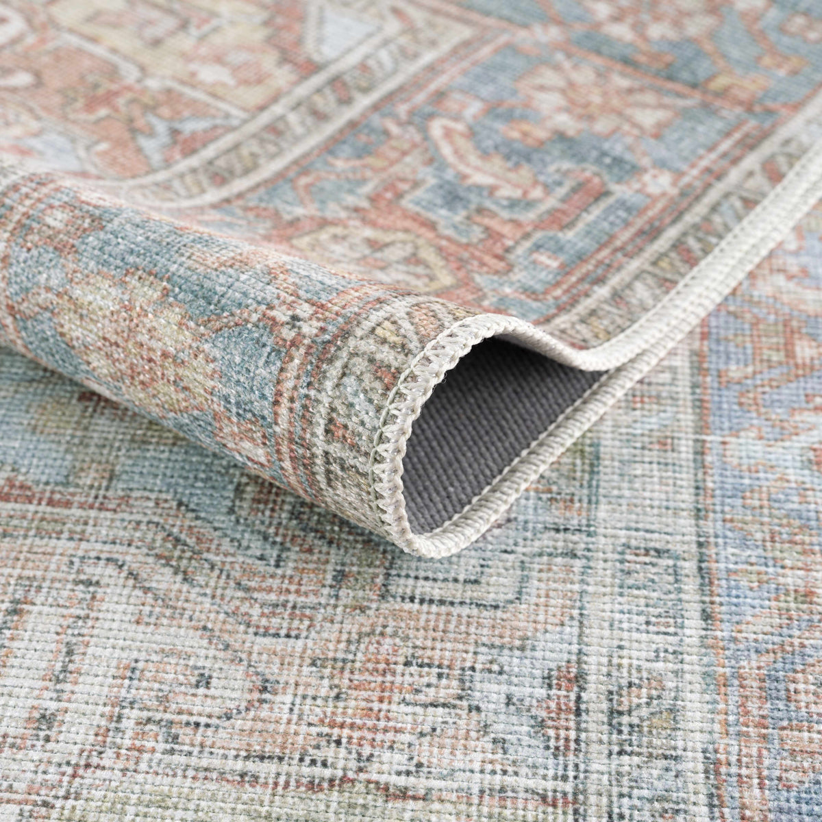 Maayon Medallion Rust Washable Area Rug, photo 15 of 22