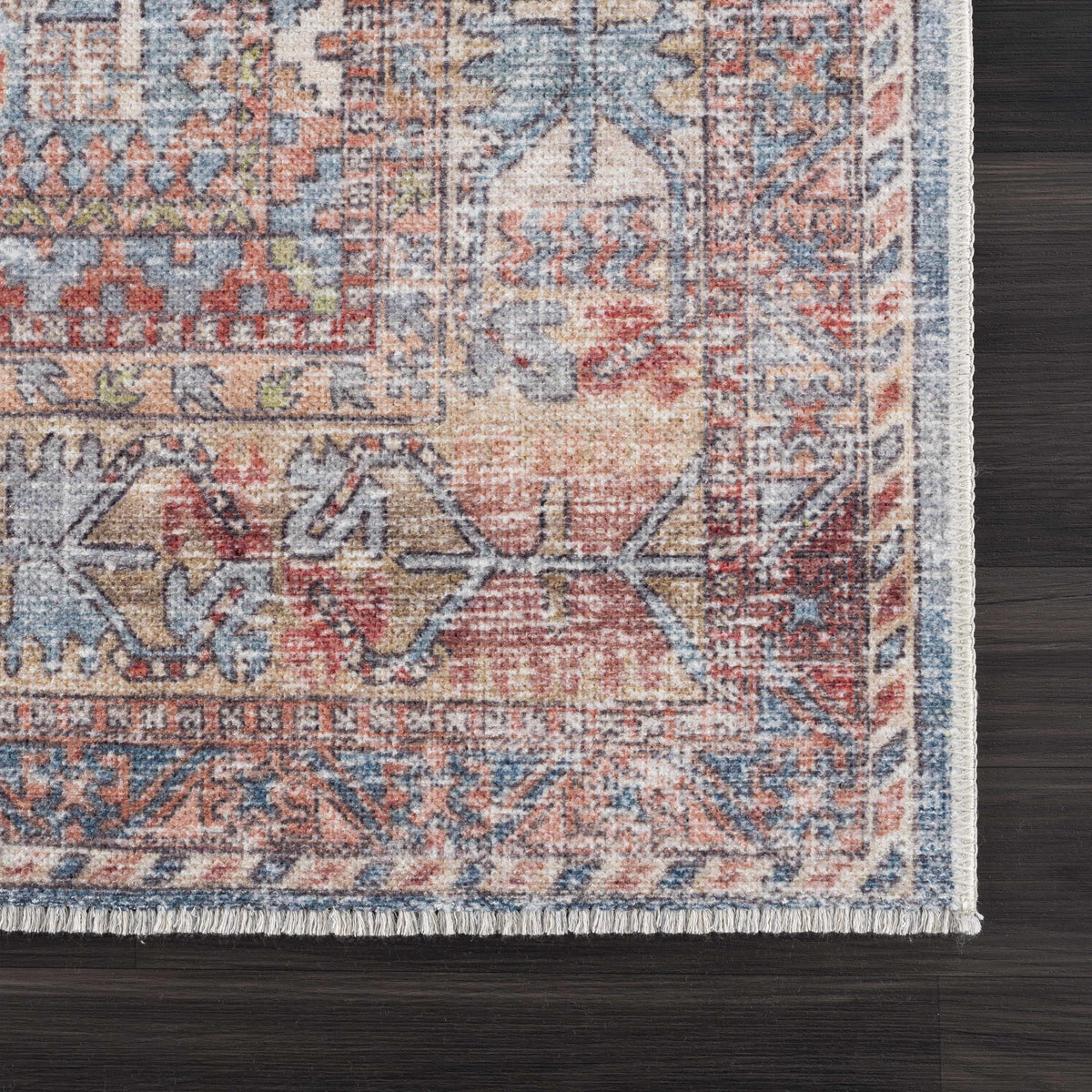 Burnt Orange Holi-2300 Washable Area Rug, photo 8 of 9