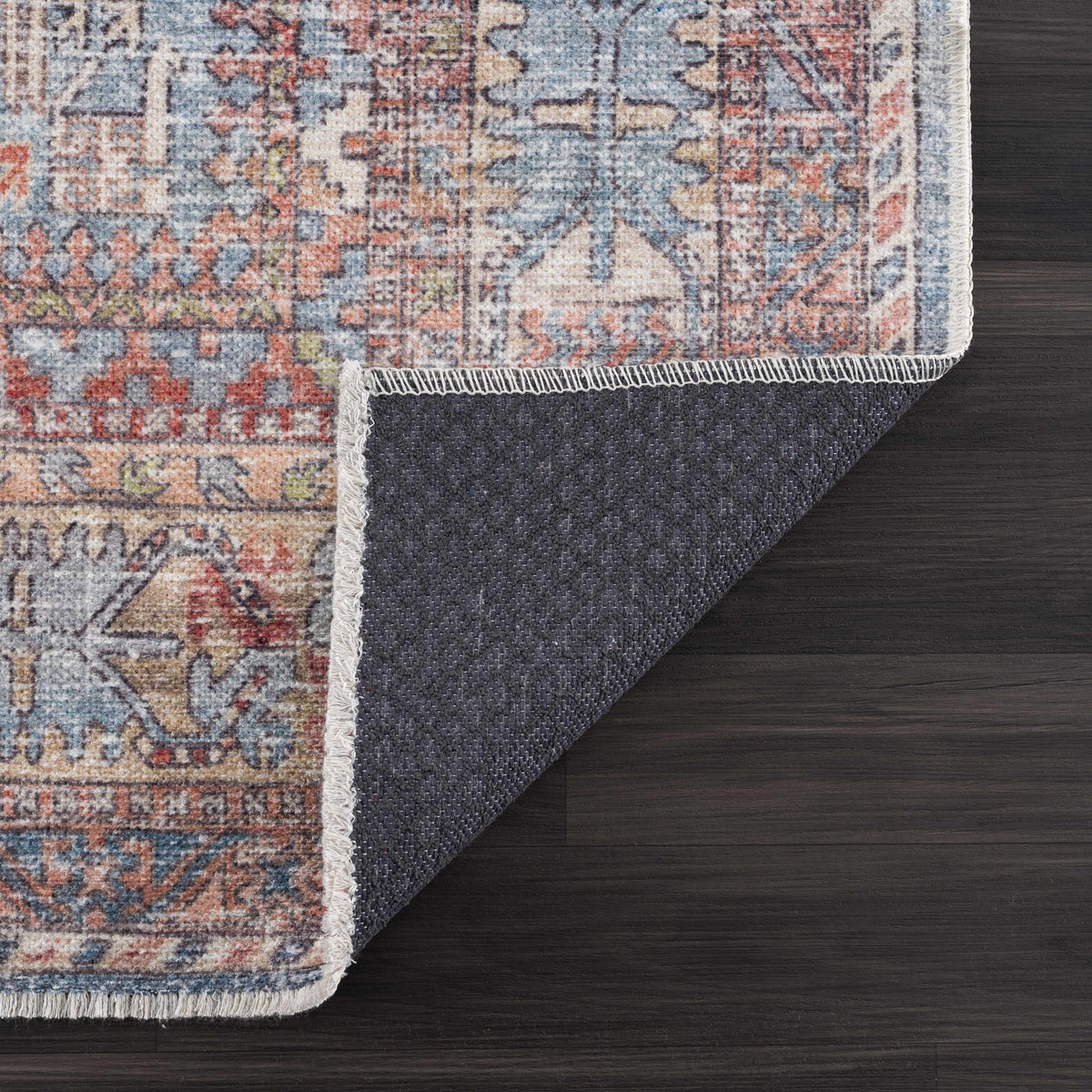 Burnt Orange Holi-2300 Washable Area Rug, photo 6 of 9