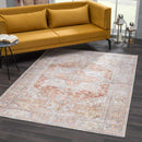 Maayon Medallion Rust Washable Area Rug